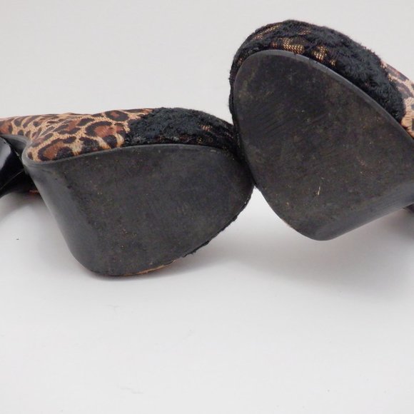 ANDRES MACHADO Brown and Tan Leopard Pattern High Heels, Size 3 (approx.) - Picture 12 of 13